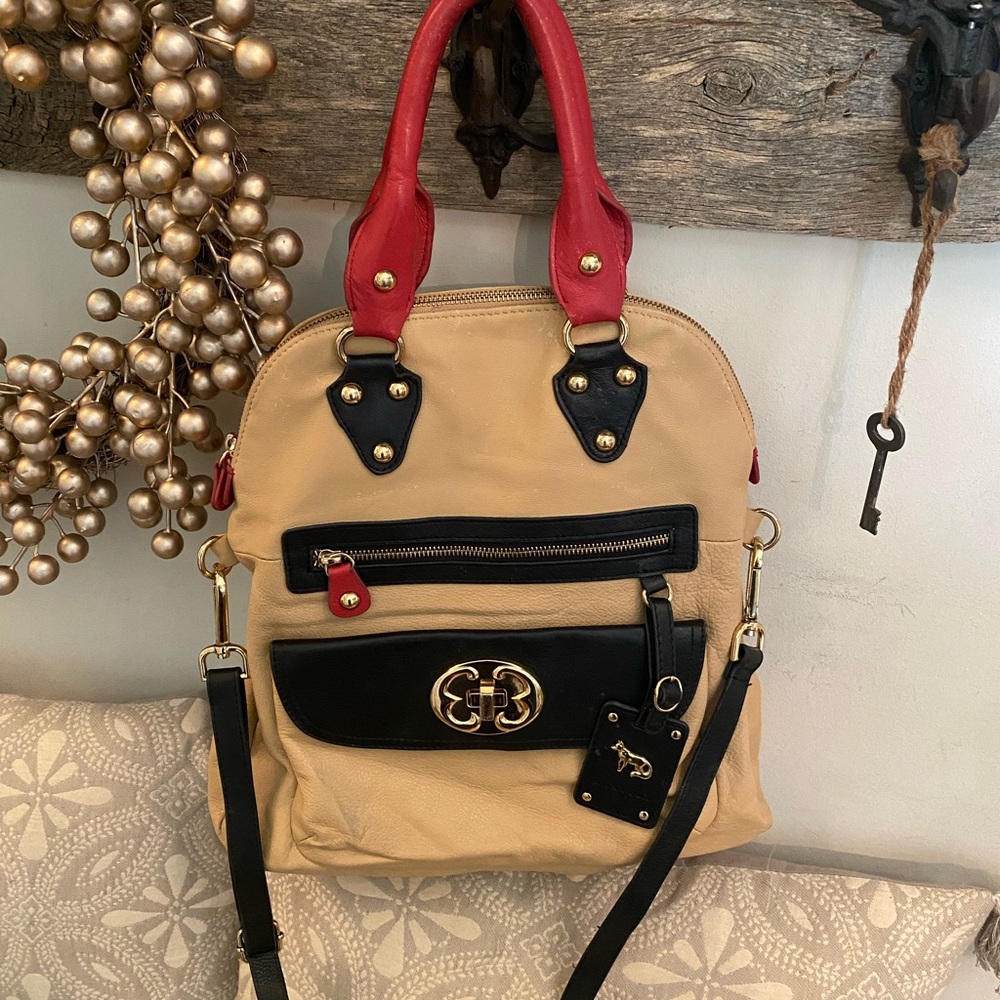 Beautiful Emma Fox Multi Color Leather Handbag
